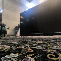 تلویزیون ۵۵ جی پلاس  فورکی همراه با کارتن خودش