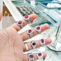 انگشتر نقره مردانه یاقوت سرخ