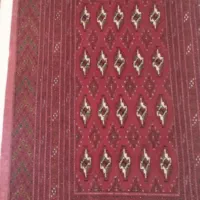 پشتی قالیچه ترکمنی و کوسن و روتختی دست‌دوز، آلادین