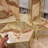 ست رومیزی شیشه ورزین باکس جادستکالی ظرف مهمونی|صنایع دستی و سایر لوازم تزئینی|مشهد, چهارچشمه|دیوار