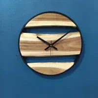 ساعت دیواری چوبی روستیک