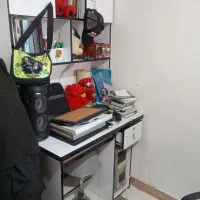 میز تحریر سفید مشکی نو همراه با صندلی چرخ دار نو