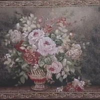 تابلوترمه بعضی قسمتهاش ملیله ومنجوق دوزی شده