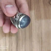 انگشتر عقیق کبود یمنی قدیمی