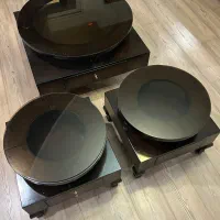 میز گرد چوبی