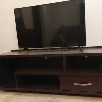 میز تلویزیون mdf قهوه ای تیره