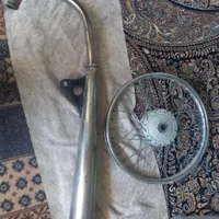 اگزوز وچرخ جلو موتور