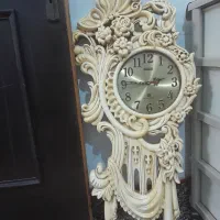 ساعت دیواری چوبی منبت دار