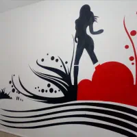 نقاشی ساختمان و (طرح  کاغذ دیواری)