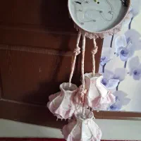 لوستر صورتی ۳ شاخه