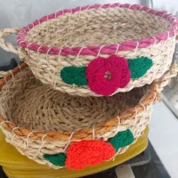 ۲ عدد سبد حصیری