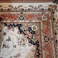 فرش ماشینی زمینه کرم بژ یک جفت ۹ متری