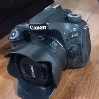 دوربین 80D Canon با لنز 50 فیکس F1/8|دوربین عکاسی و فیلم‌برداری|تهران, شاهین|دیوار
