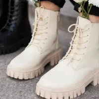 نیم بوت کرمی و شلوار مردانه گرم خارجی