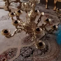 لوستر طلایی پنج شاخه|لوستر و چراغ آویز|مشهد, شهید علی محمدی|دیوار