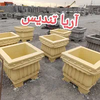 گلدان بتنی مربع باکس بتنی سنگین محکم