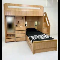تخت خواب دوطبقه مدل قصر کوچک|تخت و سرویس خواب|تبریز, |دیوار