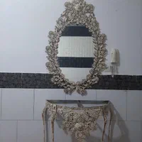 اینه شمعدان برنزی طرح سلطنتی