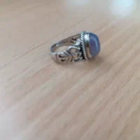 انگشتر نقره عقیق سوسنی