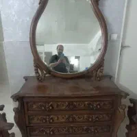 میزآرایش سه کشو منوت کاری شده چوب راش|تخت و سرویس خواب|تهران, دولاب|دیوار