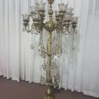 لوستر ایستاده کنار سالنی برنزی