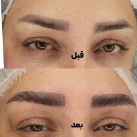 کاورکردن وروشن سازی ابروهای تتوداروتیره بدون ریموو|خدمات آرایشگری و زیبایی|رشت, چله خانه|دیوار
