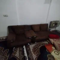 مبل  هفت نفره چرم و مخمل