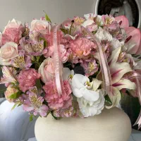 گل طبیعی دسته گل باکس گل