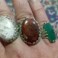 انگشتر نقره دست ساز (شجروعقیق)