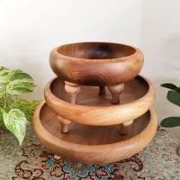 ست پذیرایی چوب گردو میوه خوری آجیل خوریشکلات خوری