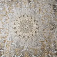 فرش ۳ متری ماشینی گل برجسته رنگ لایت