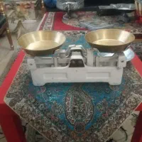 ترازو سنگی دوکفه قدیمی کلکسیونی سنگ‌ وزنه ترازو