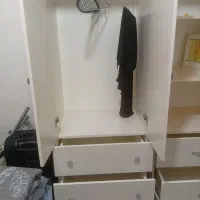 جا کتابی سه کشو کمد آویز لباس سه کشو تخت  دوکشو