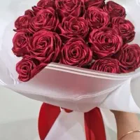 دسته گل و شاخه گل روبانی