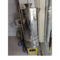 سماور گازی تمام استیل کوره دار