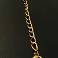 دستبند زنجیری طلا دسته دوم ۱۸ عیار سالم و نو