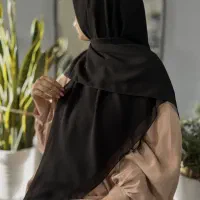 روسری حریر کرپ ساده