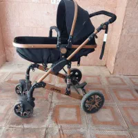 کالسکه اسپرینگ،رز گلد مشکی،کاملا سالم