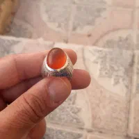 انگشتر عقیق یمانی کهنه طوق دار تیغ آب کامل|جواهرات|کرمانشاه, |دیوار