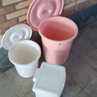 2تا سطل با یدونه سطل زباله  درحد نو