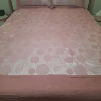 روتختی دونفره صورتی ساتن ونخی