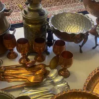 ست کامل لوازم مسی قدیمی و ارزشمند|کلکسیون اشیاء عتیقه|مشهد, فرهنگ|دیوار