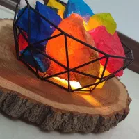 آباژور سبد رنگی|چراغ خواب و آباژور|مشکیندشت, |دیوار