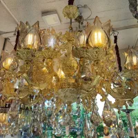 لوستر ۱۶ لامپ برنجی نو