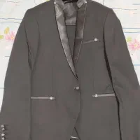 کت و شلوار مجلسی طرح دار مشکی نونو آکبند حراج