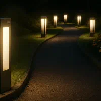 چراغ حیاطی چمنی گالوانیزه رنگ کوره ای|لامپ و چراغ|تهران, لاله زار|دیوار