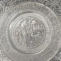 سینی قلم زنی مسی قدیمی