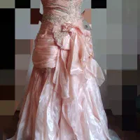 لباس عروس باکلاس مزون دوز ترکیه رنگ خاص گلبهی