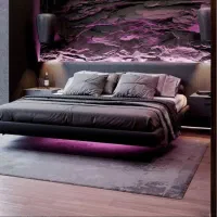 تخت خواب معلق ، و طراحی دیوار