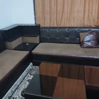 مبل ۷نفره چرم مخملی ۷۰۰۰۰۰۰|مبلمان خانگی و میز عسلی|شیراز, شیخ روزبهان|دیوار